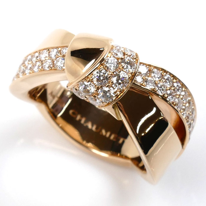Chaumet ショーメ K18PG ピンクゴールド セデュクシオン リング・指輪 ダイヤモンド 12号 52 13.8g レディース【中古】【美品】