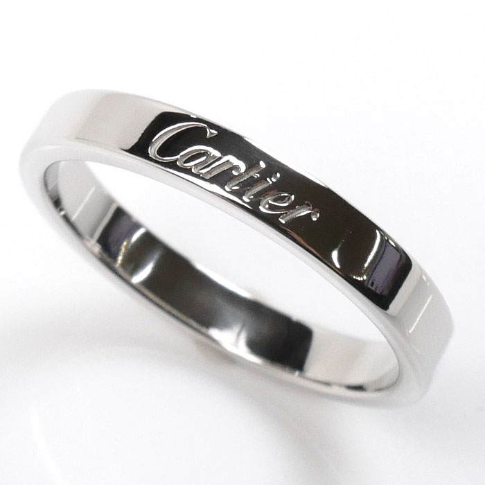 CARTIER カルティエ Pt950プラチナ エングレーブド リング リング・指輪 B4054054 13.5号 54 5.1g レディース【中古】【美品】