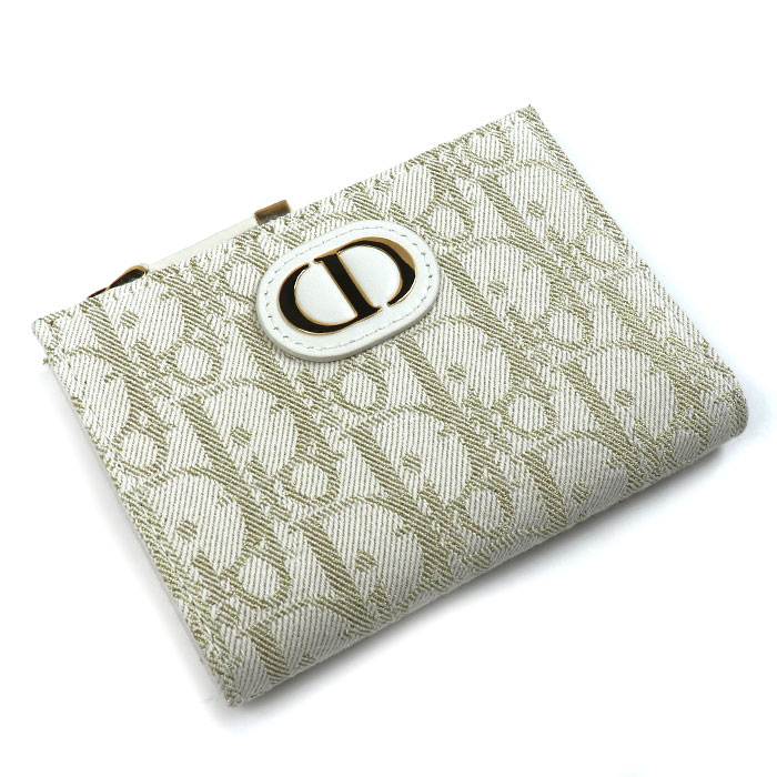 Christian Dior クリスチャンディオール 30 モンテーニュ ダリア ウォレット 二つ折り財布 ホワイト S2197UNRG_M01E レディース【未使用】【買取品】