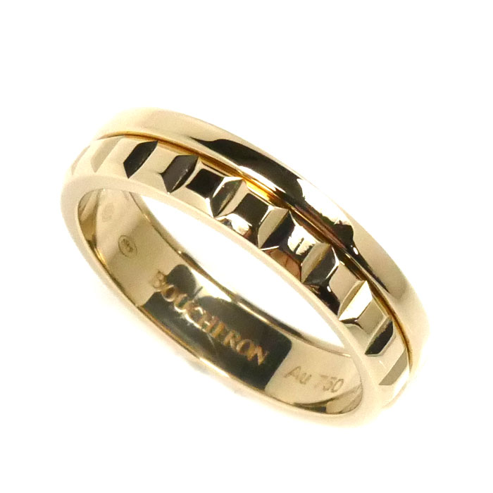 Boucheron ブシュロン K18YG イエローゴールド キャトル ラディアント ハーフ リング・指輪 JAL00251 8号 48 4.0g レディース【中古】