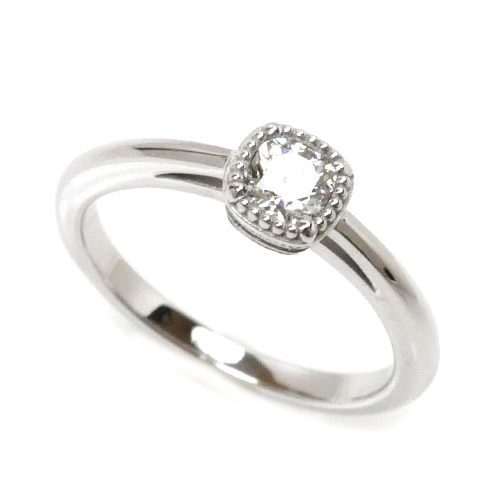 ENUOVE イノーヴェ K18WG ホワイトゴールド ダイヤ リング・指輪 ダイヤモンド0.273ct 8号 2.8g レディース【中古】【美品】