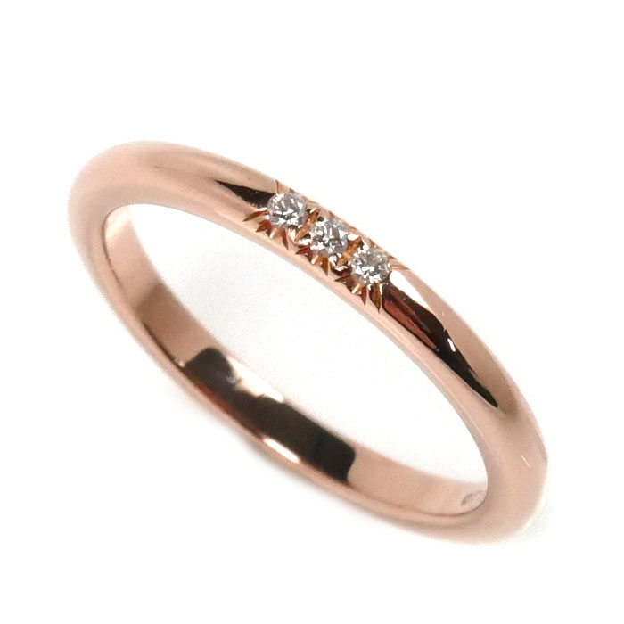 TIFFANY&Co. ティファニー K18PG ピンクゴールド フォーエバー ウェディング バンド リング・指輪 ダイヤモンド 8.5号 2.5g レディース【中古】