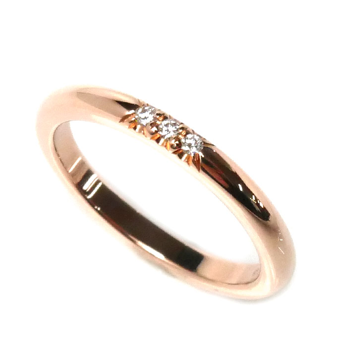 TIFFANY&Co. ティファニー K18PG ピンクゴールド フォーエバー ウェディング バンド リング・指輪 ダイヤモンド 6.5号 2.4g レディース【中古】