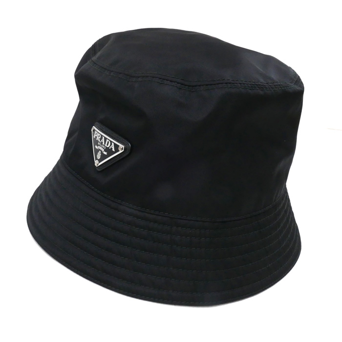 PRADA プラダ Re-Nylon バケットハット ハット ブラック 2HC137 2DMI F0002   M ユニセックス【中古】