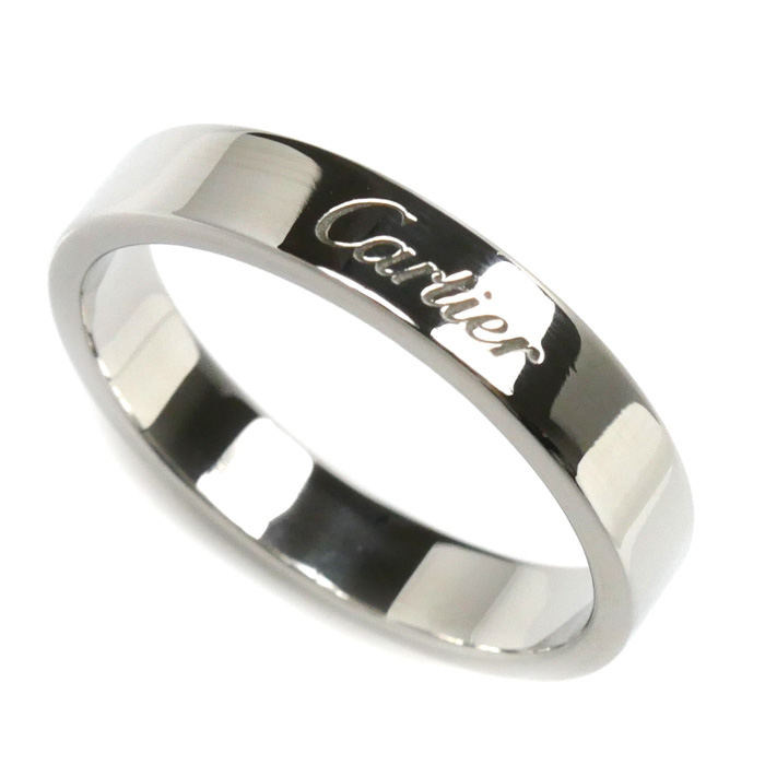 CARTIER カルティエ Pt950プラチナ エングレーブド リング・指輪 B4098158 17.5号 58 7.3g ユニセックス【中古】【美品】