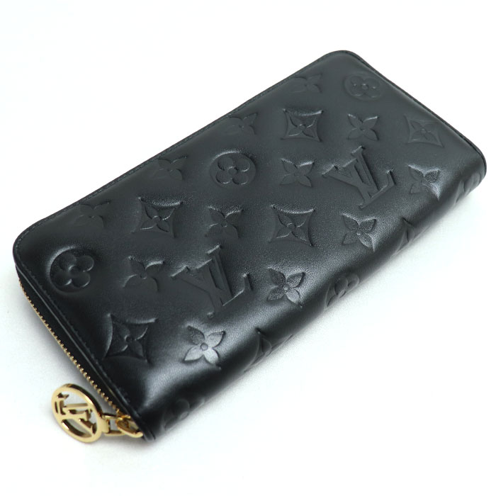 LOUIS VUITTON ルイ・ヴィトン ジッピーウォレット 長財布 ラウンドファスナー モノグラム エンボス ブラック M81510 レディース【中古】