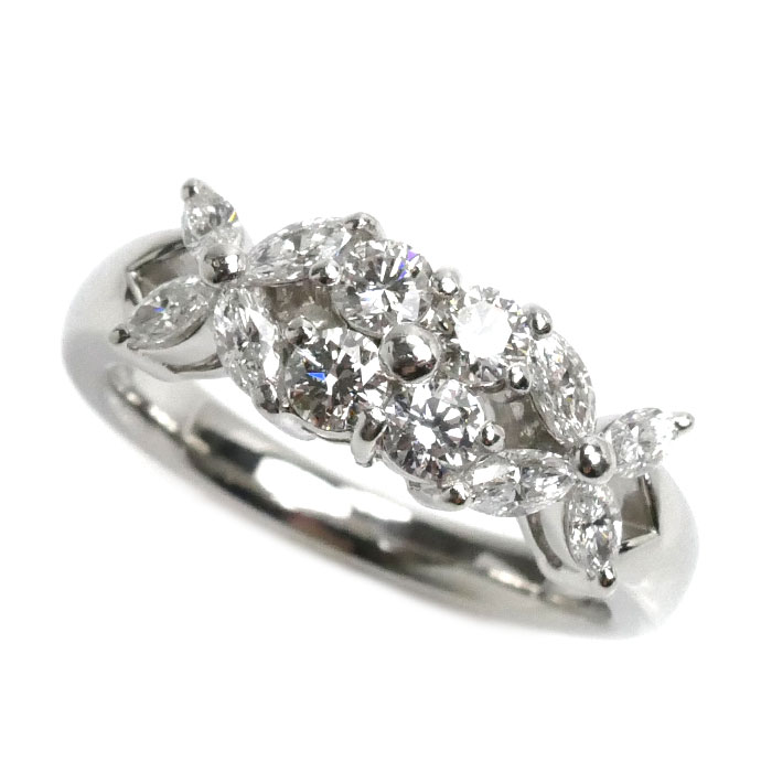 SUWA Pt950プラチナ ダイヤ リング・指輪 ダイヤモンド0.73ct 10号 6.7g レディース【中古】【美品】