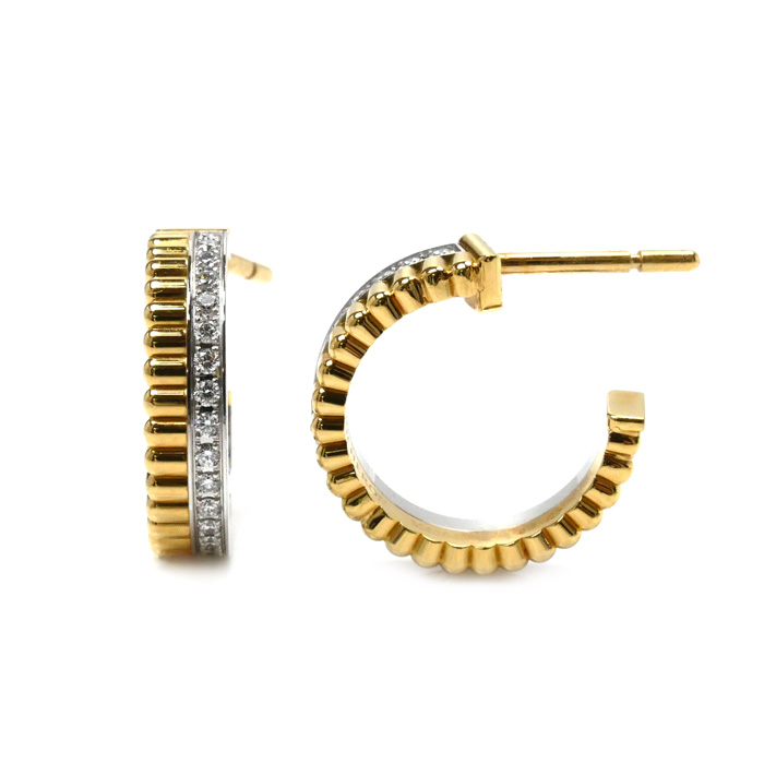 Boucheron ブシュロン K18YG/WG キャトルラディアント ピアス JCO00671 5.3g レディース【中古】【美品】