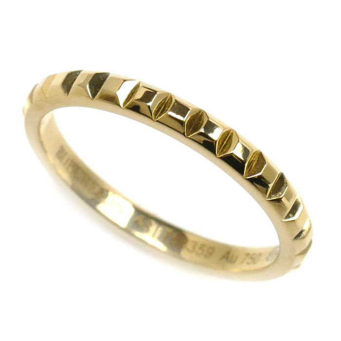 Boucheron ブシュロン K18YG イエローゴールド クルドパリ スモール リング・指輪 JAL01165 7.5号 48 2.0g レディース【中古】