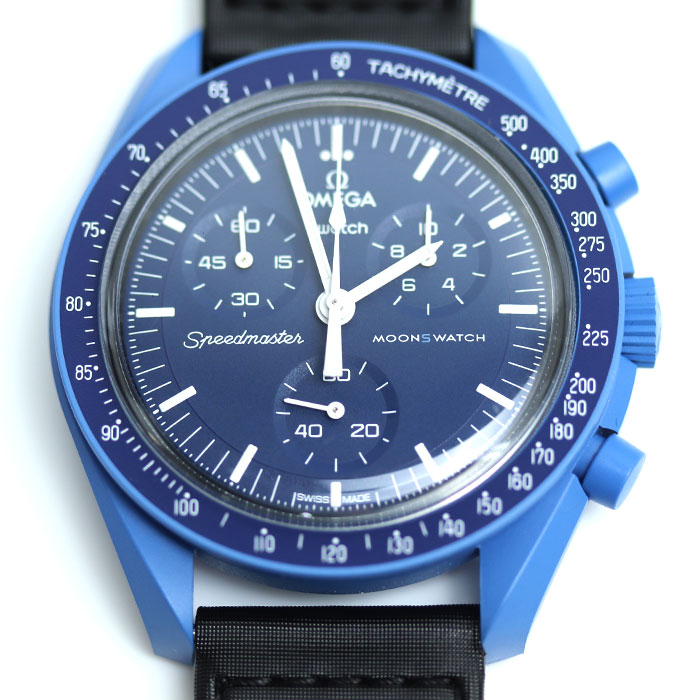 Swatch スウォッチ OMEGAxswatch オメガxスウォッチ 腕時計 電池式 ミッション トゥ ネプチューン ブルー S033N100 メンズ【中古】