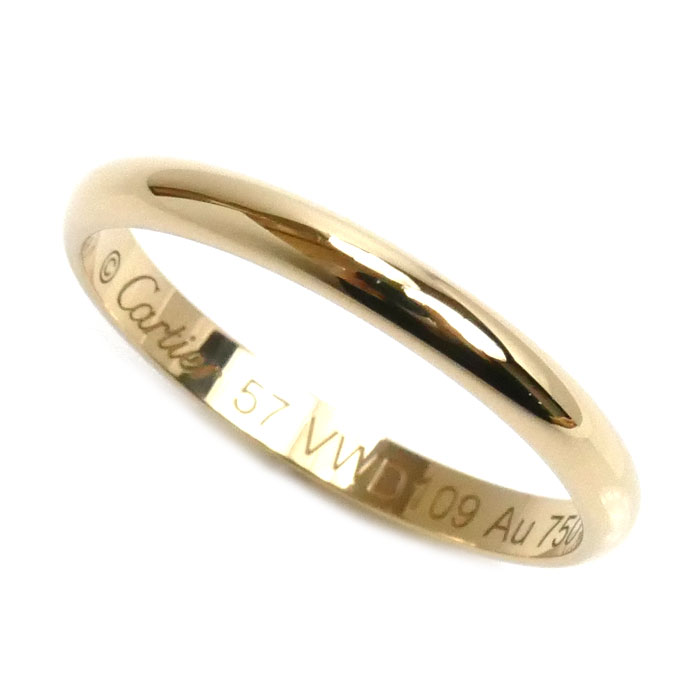 CARTIER カルティエ K18YG イエローゴールド ウェディングリング リング・指輪 B4002357 16.5号 57 2.5g レディース【中古】