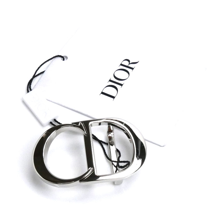 Christian Dior クリスチャンディオール CD ICON BUCKLE PL 35MM バックル シルバー 4912PLMET メンズ【中古】【極美品】