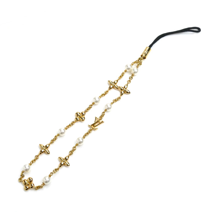 LOUIS VUITTON ルイ・ヴィトン フォーンチャームルイザ ストラップ ゴールド M01801 日本限定 レディース【中古】【美品】