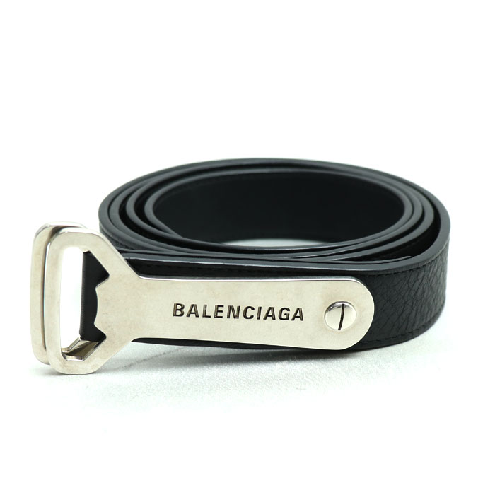 BALENCIAGA バレンシアガ ボトルオープナー Dリング ベルト ブラック 7416132 メンズ【中古】