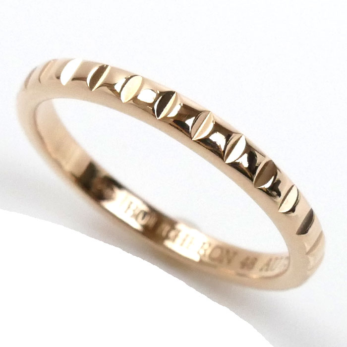 Boucheron ブシュロン K18PG ピンクゴールド クルドパリ スモール リング・指輪 JAL01164 8号 48 2.0g レディース【中古】【美品】