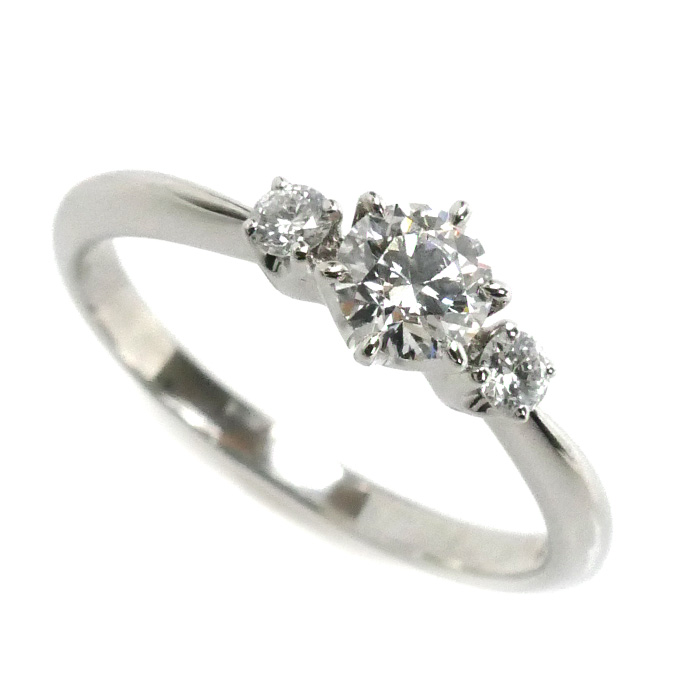 MIKIMOTO ミキモト Pt950プラチナ エンゲージリング ダイヤ リング・指輪 DGR-1052R ダイヤモンド0.28ct/0.07ct 9号 3.1g レディース【中古】【美品】