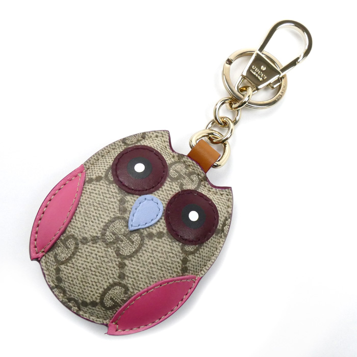GUCCI グッチ アウル（ふくろう）シェイプ バッグ チャーム キーホルダー マルチカラー 821813 9AAGU 8075　 ユニセックス【中古】【美品】