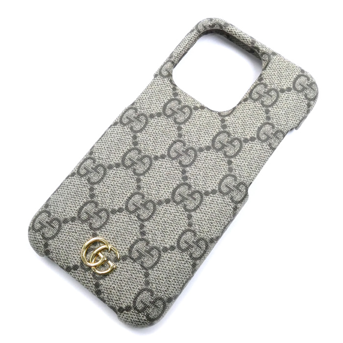 GUCCI グッチ オフィディア iPhone 15 Pro ケース 携帯・スマホアクセサリー ベージュ/エボニー 763801 K5I0G 9742 ユニセックス【中古】