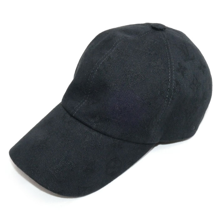 LOUIS VUITTON ルイ・ヴィトン キャップ・モノグラム エッセンシャル キャップ ブラック M76584 メンズ【中古】【美品】