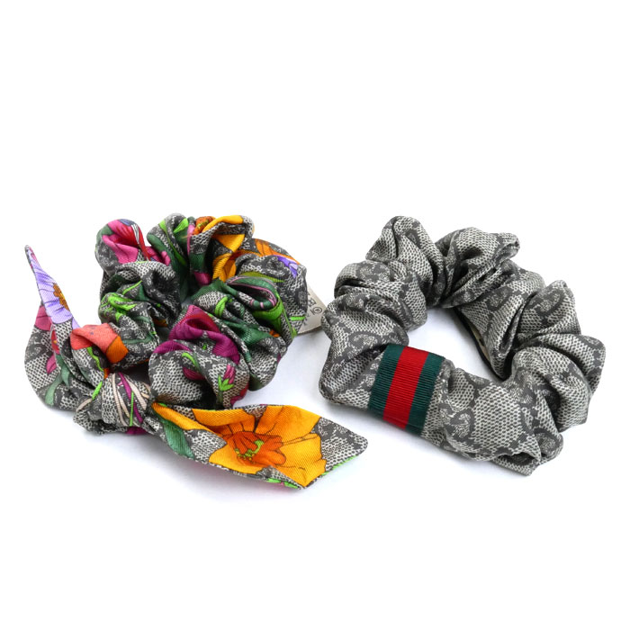 GUCCI グッチ シルク GGシルク シュシュ セット ヘアアクセサリー シュシュ 765564 3G001 9700 レディース【中古】【美品】