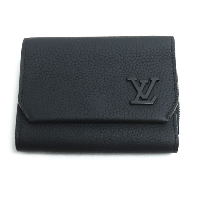 LOUIS VUITTON ルイ・ヴィトン ポルトフォイユ パイロット 三つ折り財布 アエログラム ノワール M81740 メンズ【中古】【美品】