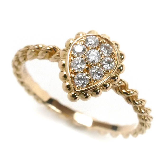 Boucheron ブシュロン K18PG ピンクゴールド セルパンボエム エクストラスモール リング・指輪 JRG02674 ダイヤモンド 7.5号 48 2.0g レディース【中古】【美品】