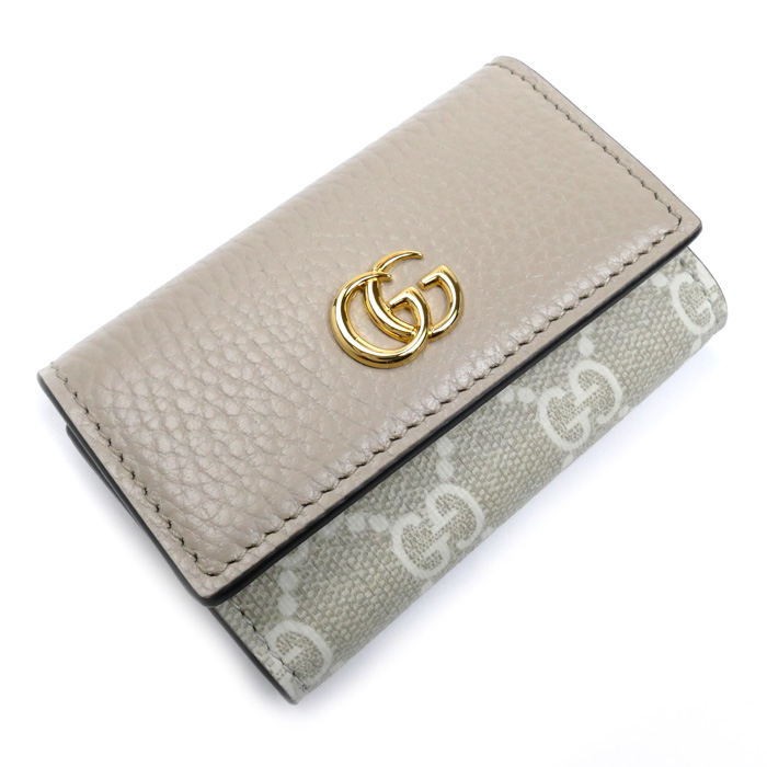 GUCCI グッチ ダブルG キーケース キーケース ベージュ ホワイト 456118 AACFE 9543 レディース【中古】【極美品】