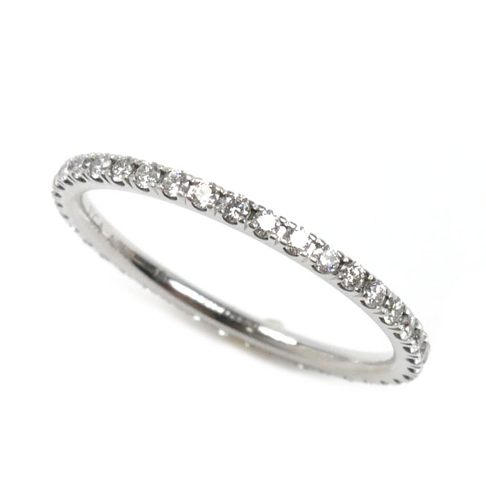 Van Cleef & Arpels ヴァンクリーフ＆アーペル K18WG ホワイトゴールド フェリシテ エタニティ ダイヤ リング・指輪 VCAR08BP ダイヤモンド 8号 48 1.1g レディース【中古】【美品】
