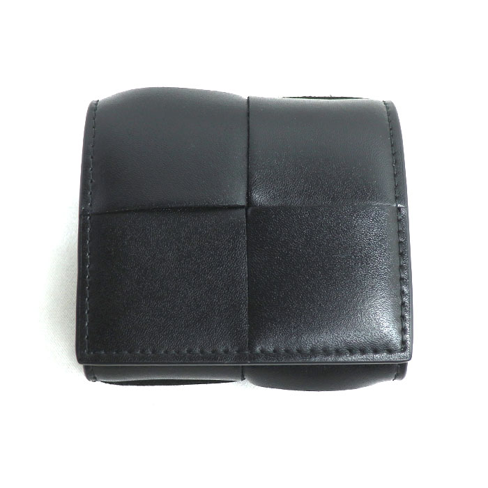 BOTTEGAVENETA ボッテガヴェネタ イントレチャート カセット コインケース ブラック 679846VBWD28803 レディース【中古】