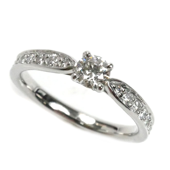 TIFFANY&Co. ティファニー Pt950プラチナ ハーモニー ハーフサークル ダイヤ リング・指輪 ダイヤモンド0.21ct 7号 2.8g レディース【中古】【美品】