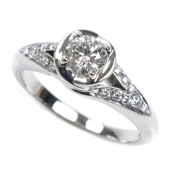 BVLGARI ブルガリ Pt950プラチナ インコントロダモーレ ダイヤ リング・指輪 ダイヤモンド0.32ct 8号 5.2g レディース【中古】【美品】