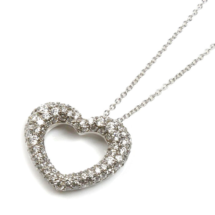 Ponte Vecchio ポンテヴェキオ K18WG ホワイトゴールド エモツィオーネ M ネックレス GL0003N210WDWG ダイヤモンド1.67ct 7.7g 40cm レディース【中古】【美品】