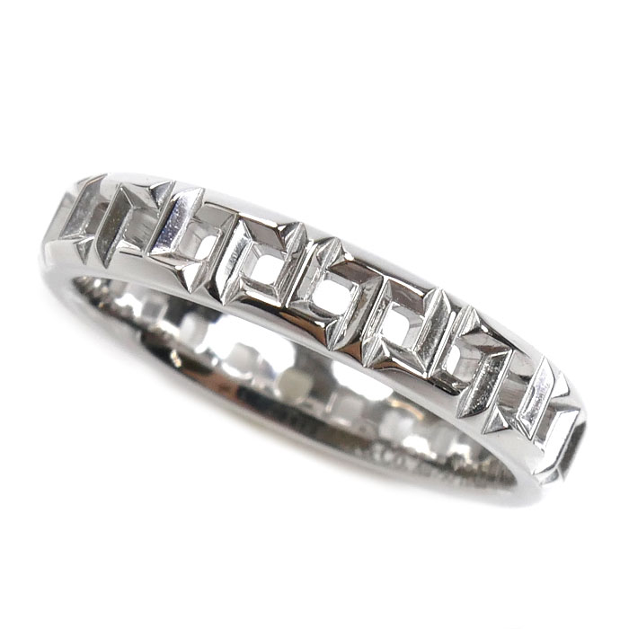 TIFFANY&Co. ティファニー K18WG ホワイトゴールド Tトゥルー ナロー リング・指輪 62508280 10号 3.5g レディース【中古】【美品】