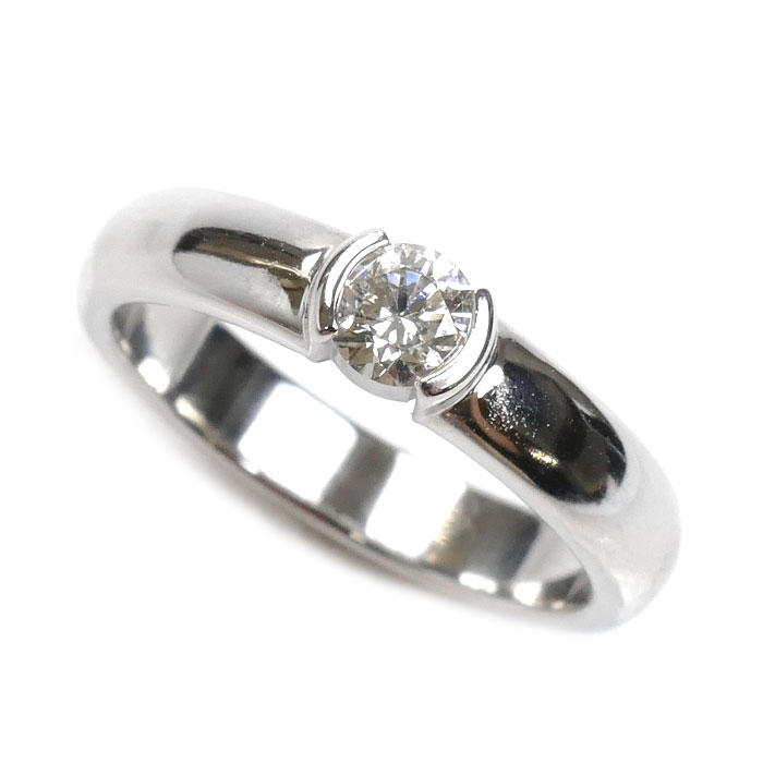TIFFANY&Co. ティファニー Pt950プラチナ ドッツ ダイヤ リング・指輪 ダイヤモンド0.28ct 11.5号 7.2g レディース【中古】【美品】