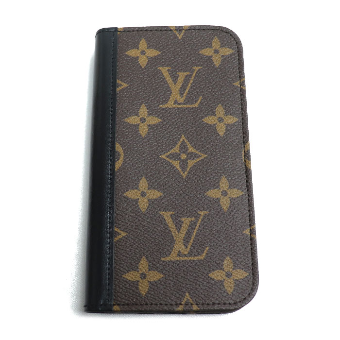 LOUIS VUITTON ルイ・ヴィトン IPhone 16Pro用 フォリオ iPhoneケース モノグラム ブラウン×ブラック M12539 ユニセックス【中古】【美品】