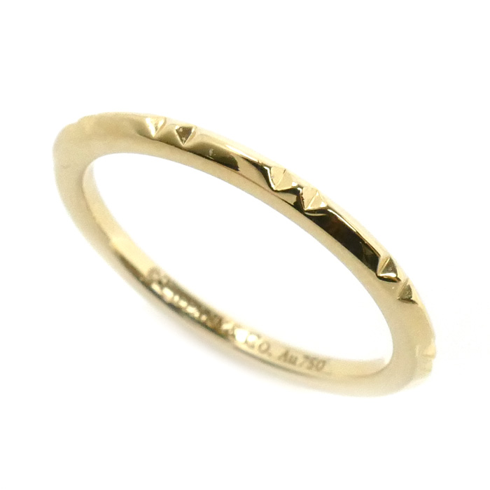 TIFFANY&Co. ティファニー K18YG イエローゴールド トゥルーバンド リング・指輪 9号 2.0g レディース【中古】【美品】