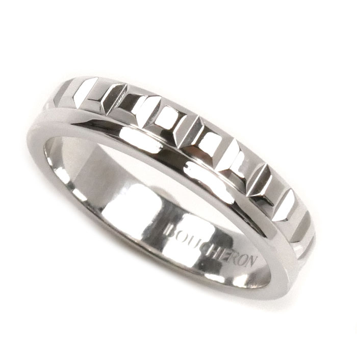 Boucheron ブシュロン K18WG ホワイトゴールド キャトル ラディアント ハーフ リング・指輪 JAL00250 9号 49 4.2g レディース【中古】【美品】