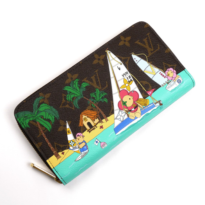 LOUIS VUITTON ルイ・ヴィトン ヴィヴィエンヌ ラウンドジップウォレット 長財布 ラウンドファスナー モノグラム ブラウン/マルチ M82839 レディース【中古】【美品】