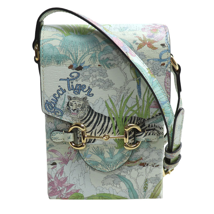 GUCCI グッチ タイガー ホースビット 1955 ショルダーバッグ マルチカラー 625615 アニマル レディース【中古】