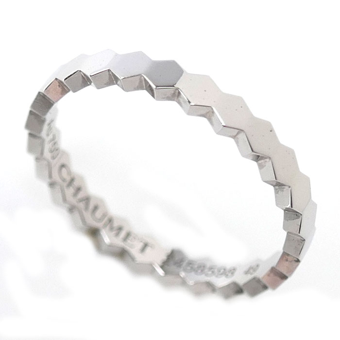 Chaumet ショーメ K18WG ホワイトゴールド ビーマイラブ ハニカム リング・指輪 081930 9号 49 1.8g レディース【中古】【美品】