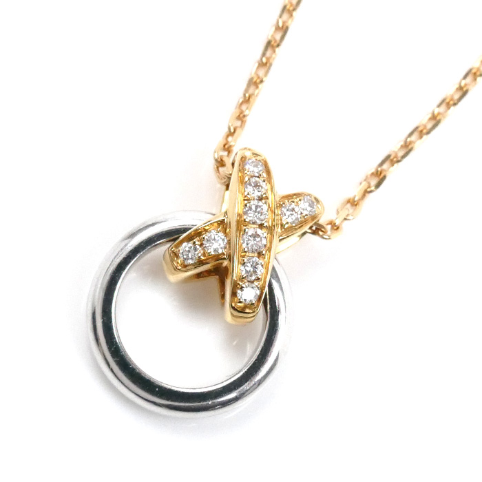 Chaumet ショーメ K18PG/WG プルミエ リアン ネックレス 081697 ダイヤモンド 6.3g 38-40-42cm レディース【中古】