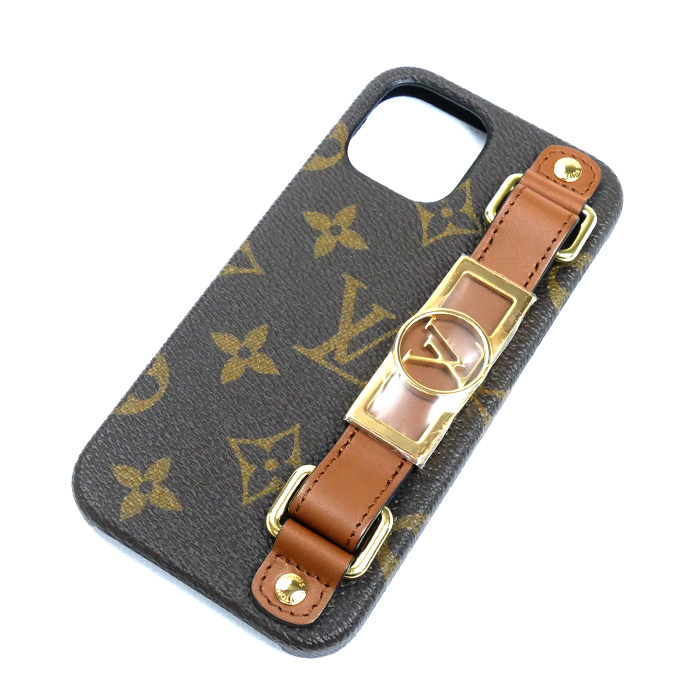 LOUIS VUITTON ルイ・ヴィトン IPHONEバンパー ドーフィーヌ 12/12PRO iPhoneケース モノグラム ブラウン M69782 レディース【中古】【美品】