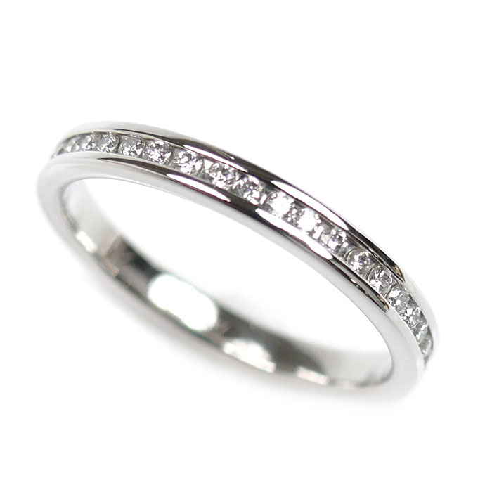 Ponte Vecchio ポンテヴェキオ Pt950プラチナ フルエタニティ リング・指輪 ダイヤモンド0.37ct 13号 3.5g レディース【中古】【美品】