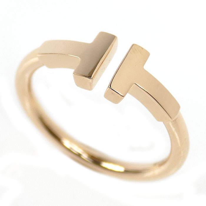 TIFFANY&Co. ティファニー K18PG ピンクゴールド Tワイヤー リング・指輪 60147390 8号 3.0g レディース【中古】【美品】
