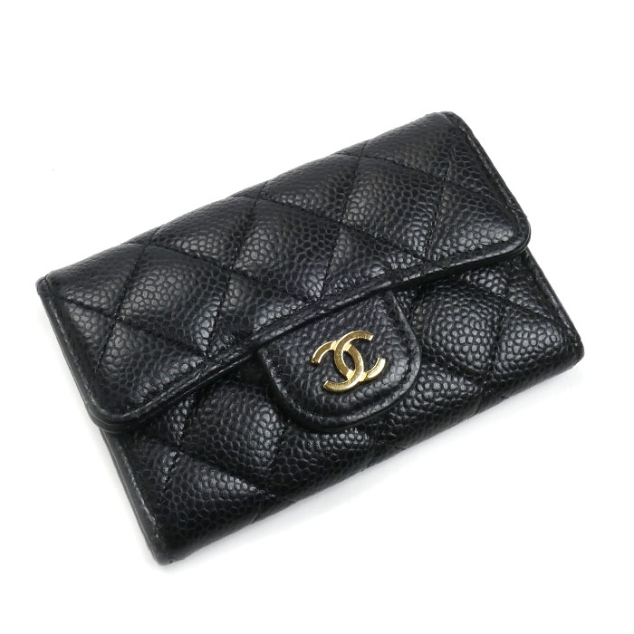 CHANEL シャネル マトラッセ カードケース ブラック AP0214 レディース【中古】