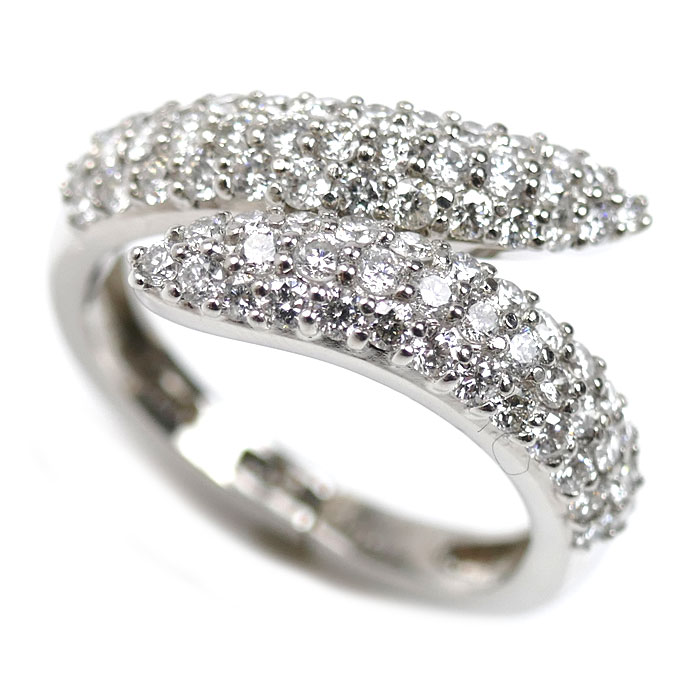 Pt900プラチナ ダイヤ リング・指輪 ダイヤモンド0.96ct 12号 6.4g レディース【中古】