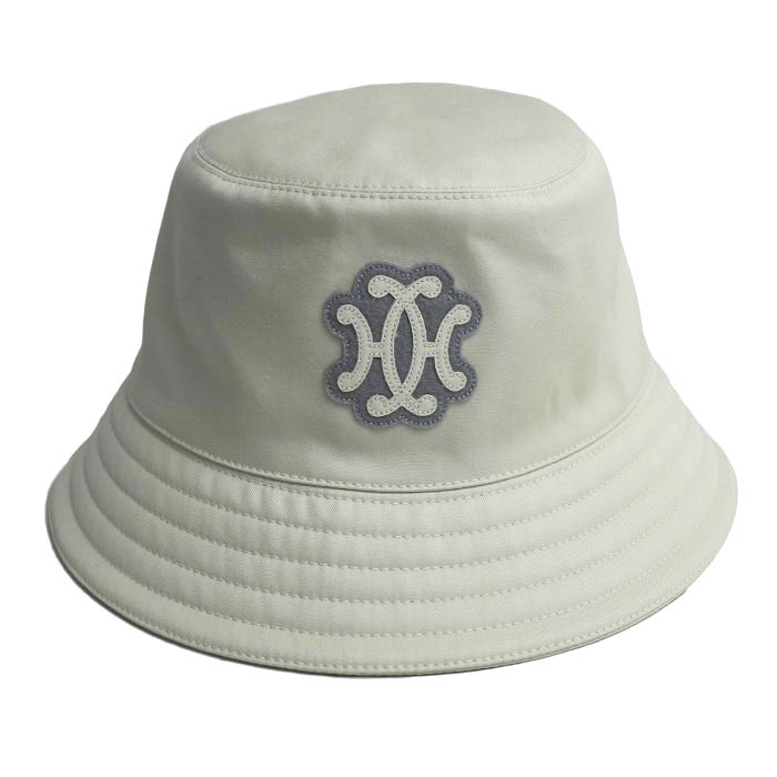 HERMES エルメス エクスリブリス Hリフト ハット バケットハット アイボリー H242050N 58 レディース【中古】【美品】