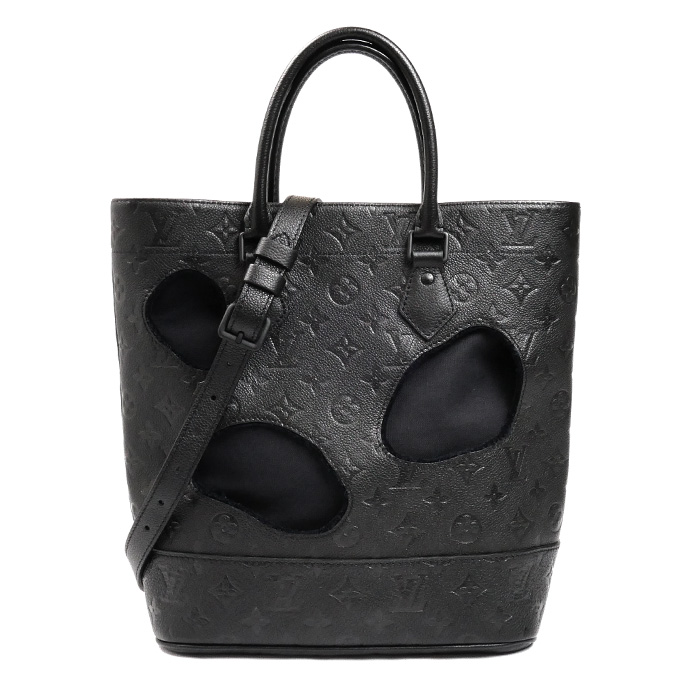 LOUIS VUITTON ルイ・ヴィトン ウィズホールズ 川久保 玲コラボ トートバッグ モノグラムアンプラント ブラック M45887 レディース【中古】【美品】