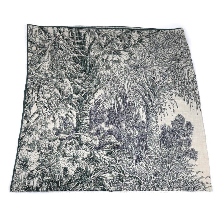 HERMES エルメス カレジュアン BOTANICO DI PALERMO パレルモの植物園にて ストール ヴェール・ロデン / ナチュラル / アンクル H244121S 05 レディース【中古】【美品】