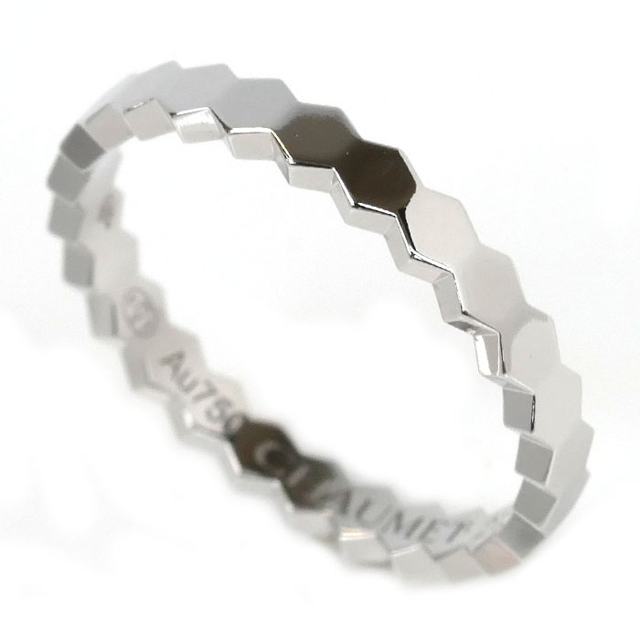 Chaumet ショーメ K18WG ホワイトゴールド ビーマイラブ ハニカム リング・指輪 081930 8号 48 1.8g レディース【中古】【美品】